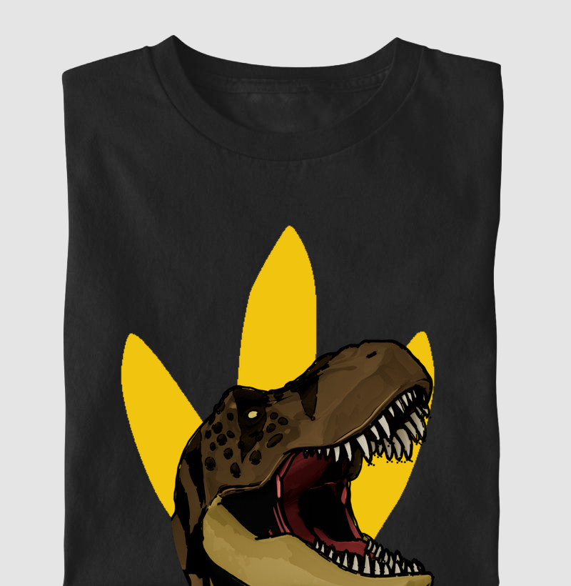 Camisa Algodão Estampada T-rex Rugido Furioso Premium Dinoloco