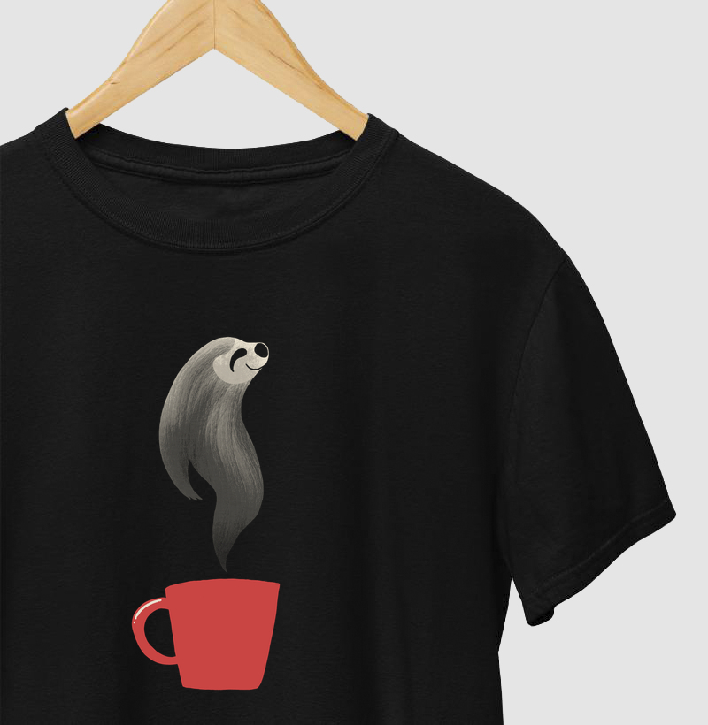 Camiseta Café Preguiça