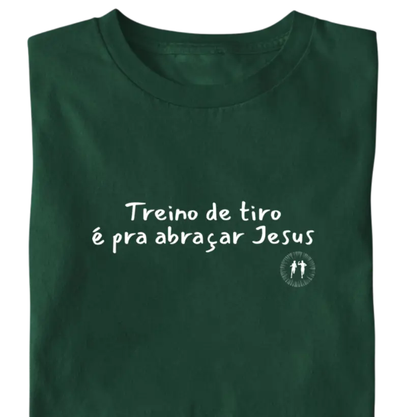 Treino de tiro é pra abraçar Jesus