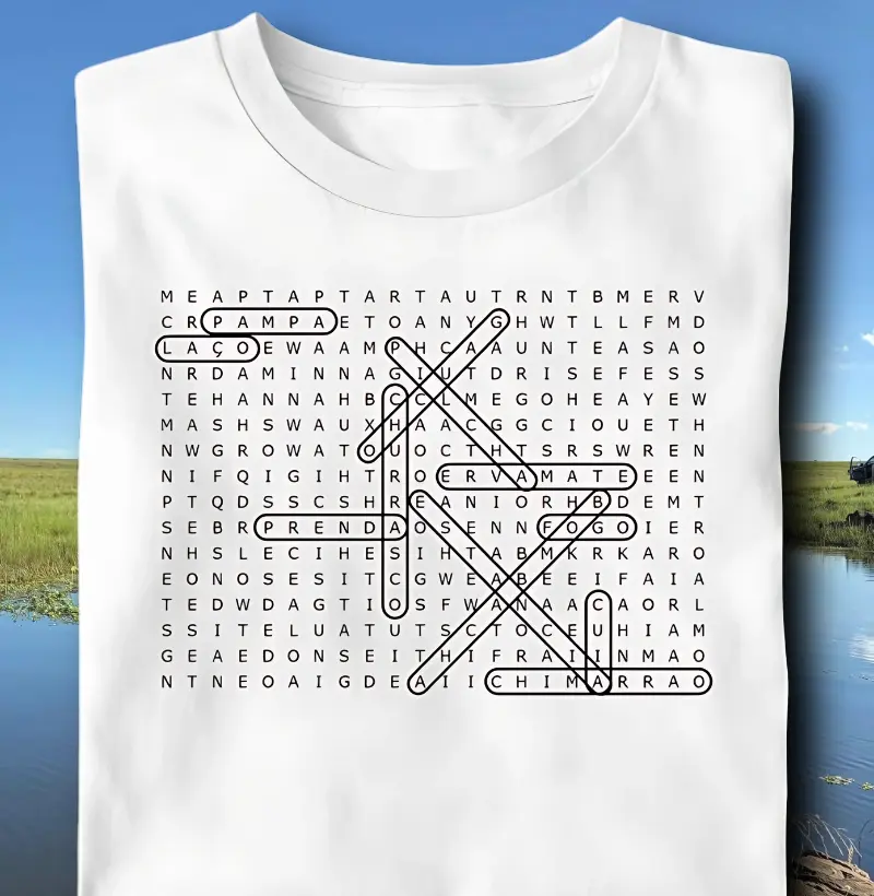 Camiseta Caça Palavras Gaúcho
