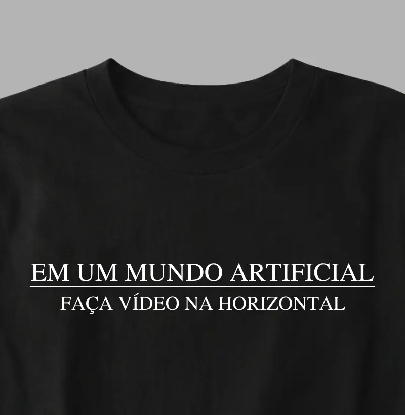 Em um mundo artificial, faça vídeo na horizontal