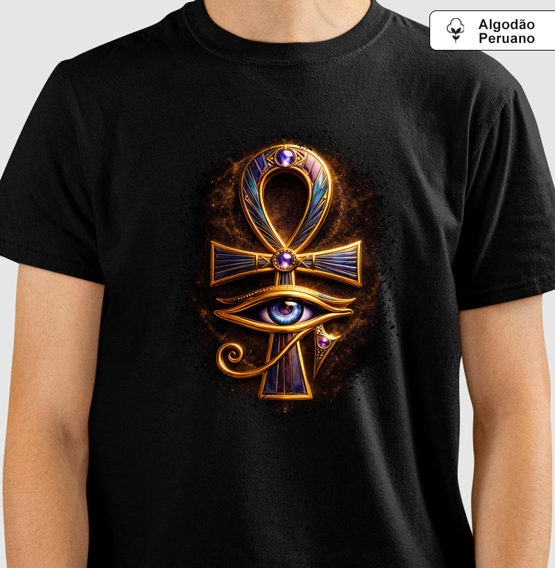Olho de Hórus — Proteção - Camiseta Algodão Peruano