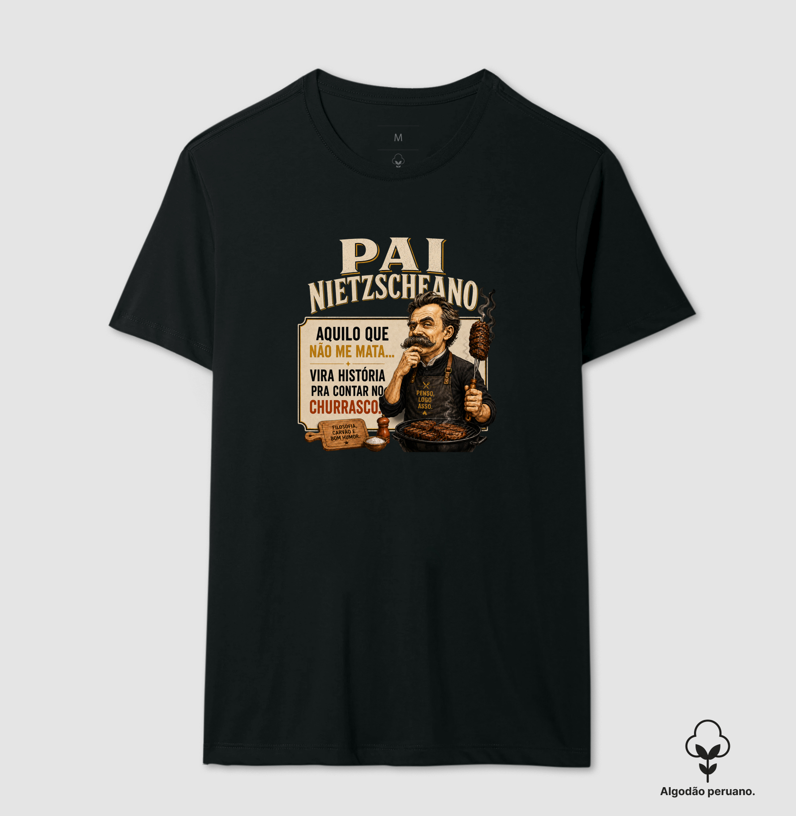Pai Nietzscheano - Camiseta Algodão Peruano