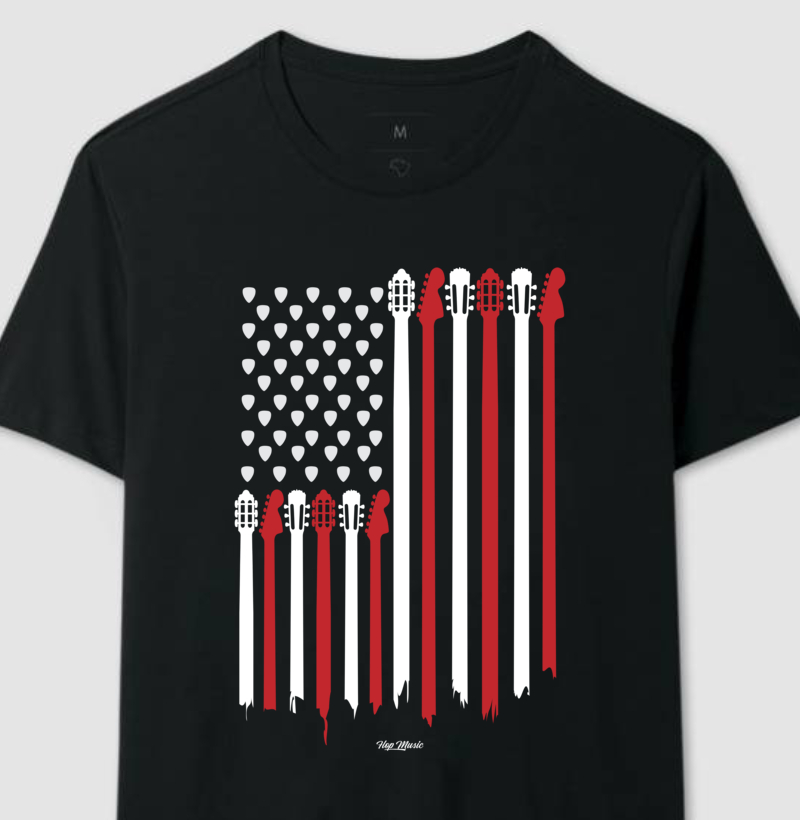 American Flag Acoustic&Guitar