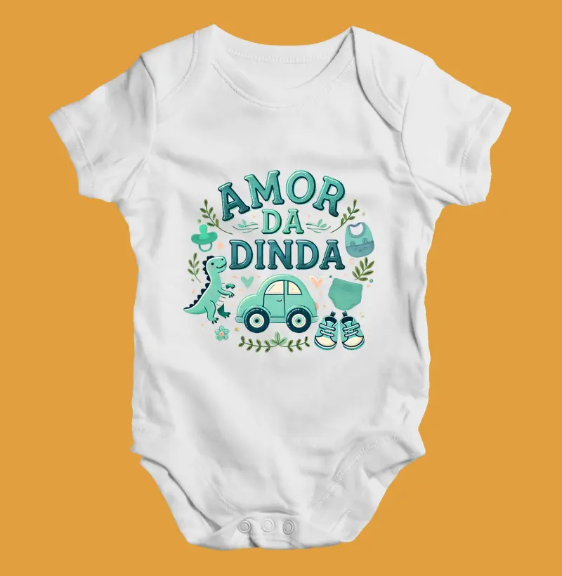 Amor da Dinda - menino (body bebê)