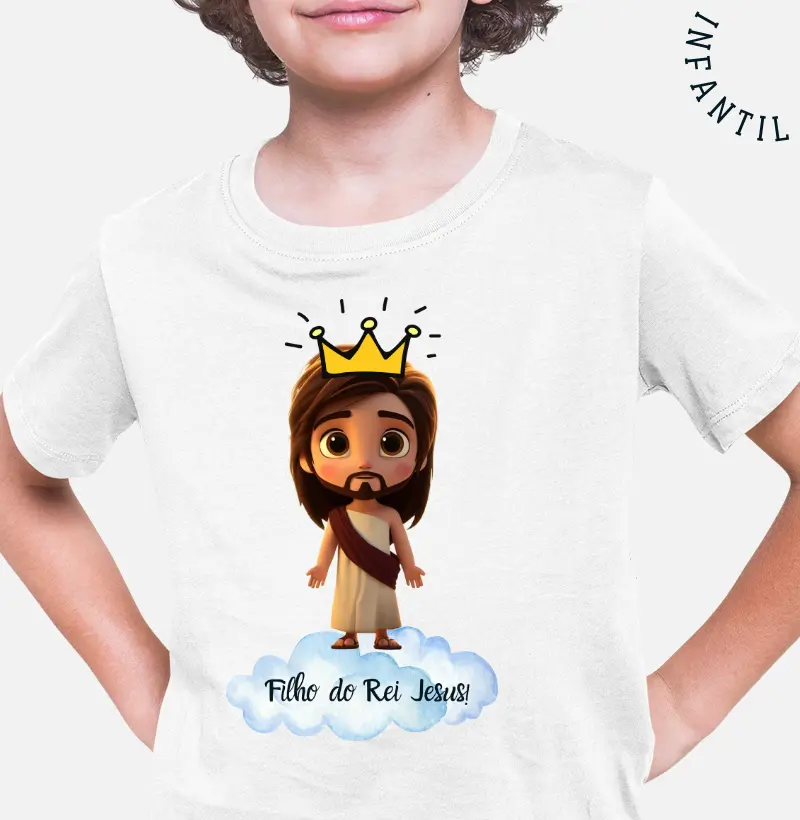 Mini Camiseta Filho do Rei Jesus!