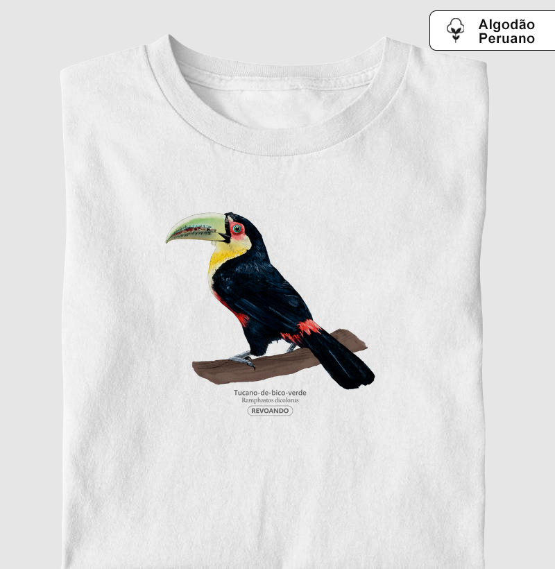 Aves do Brasil - Tucano-de-bico-verde - Algodão Peruano