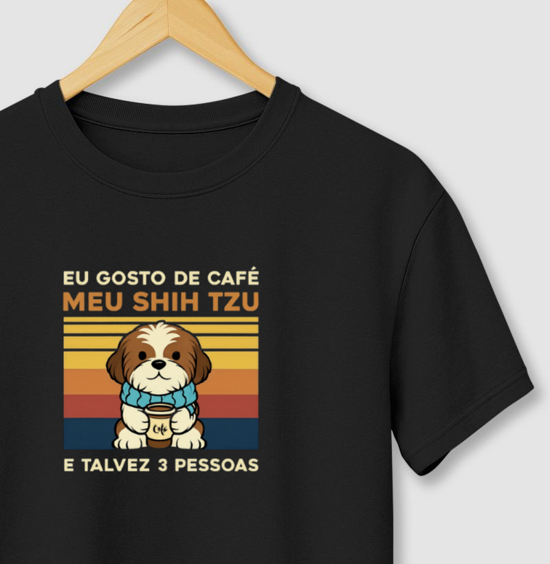 Eu gosto de café e meu shih tzu