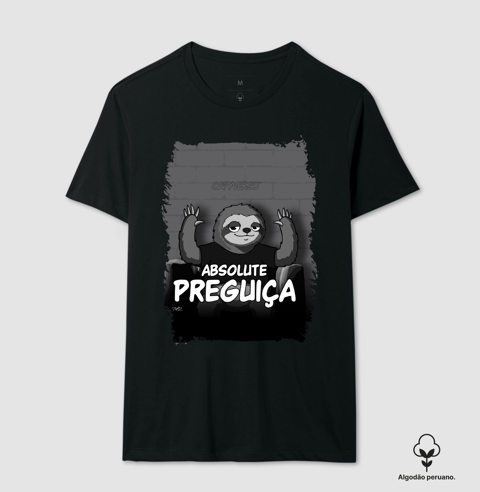 Absolute Preguiça - Camiseta Algodão Peruano