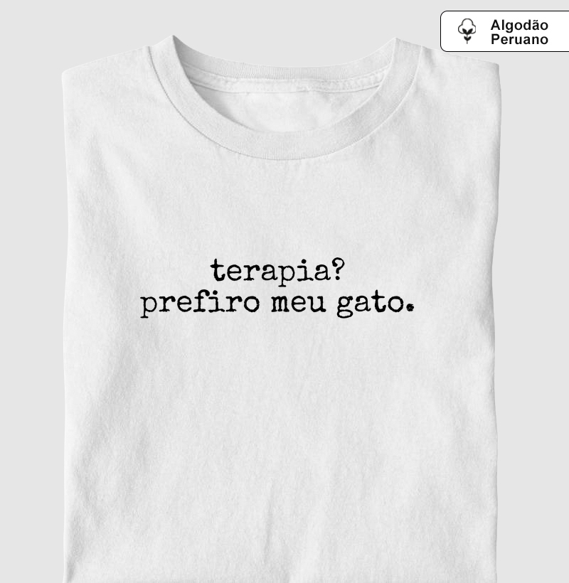 Camiseta "Prefiro Meu Gato" - Pelo & Pano