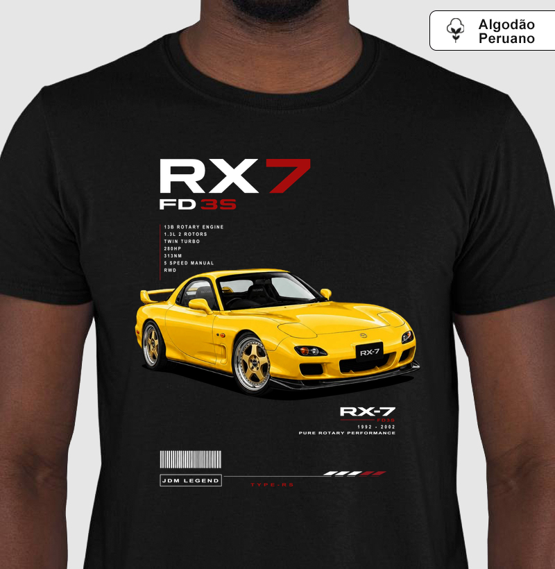 Camiseta em algodão peruano RX7