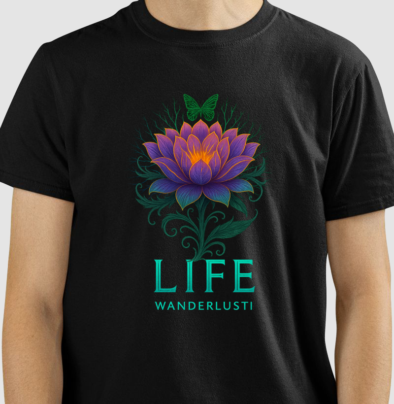 Camiseta A Flor da Vida Desabrochada