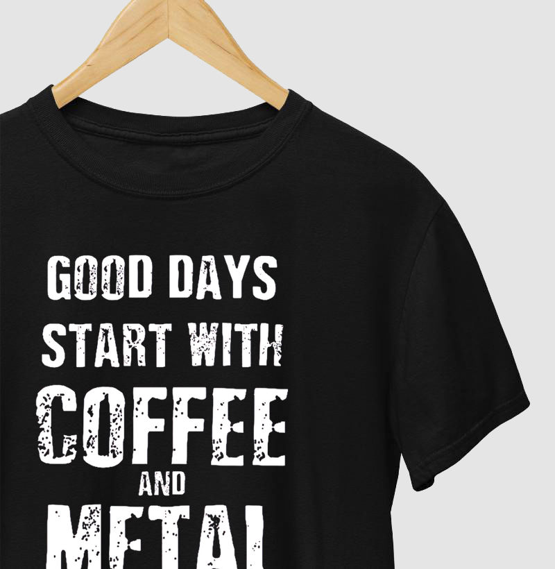 Camiseta Coffee and Metal