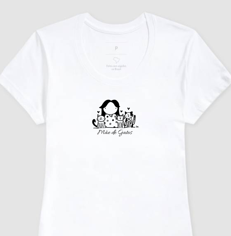 T-Shirt Mãe de Gatos