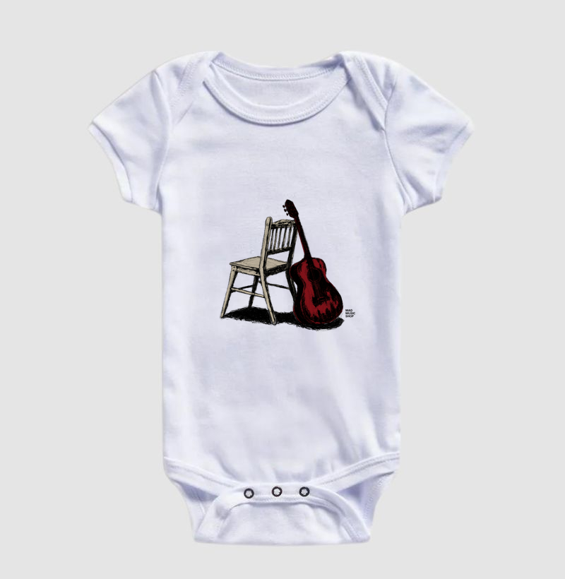 Cadeira e violão de Blues - Arte - Body Infantil