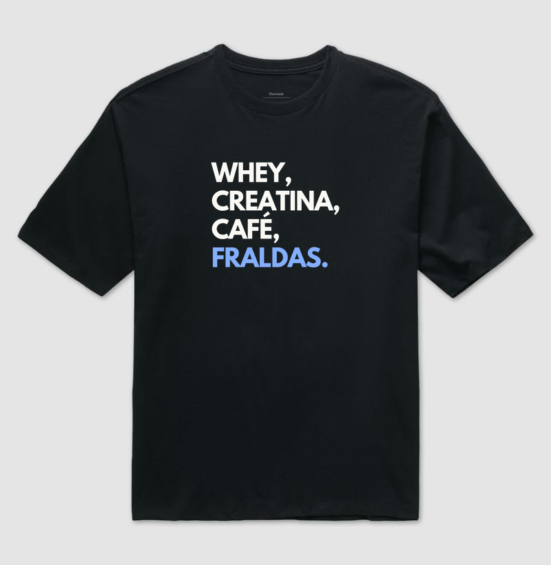 Whey, creatina, café, fraldas