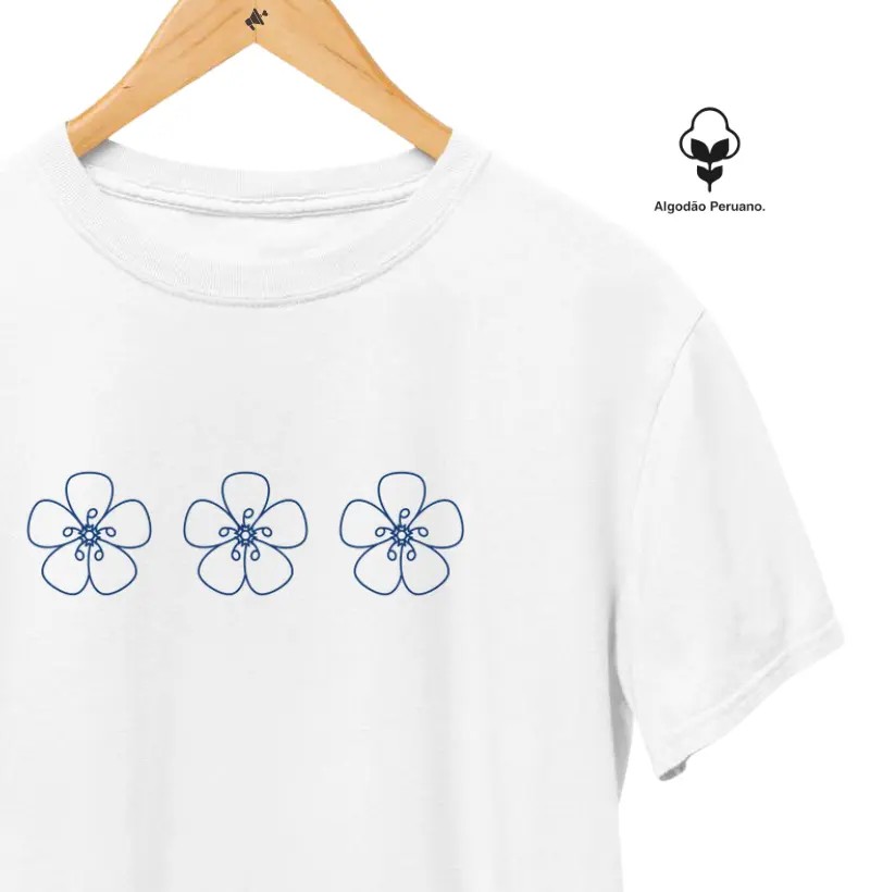 3 HIBISCOS MARINHO algodão peruano