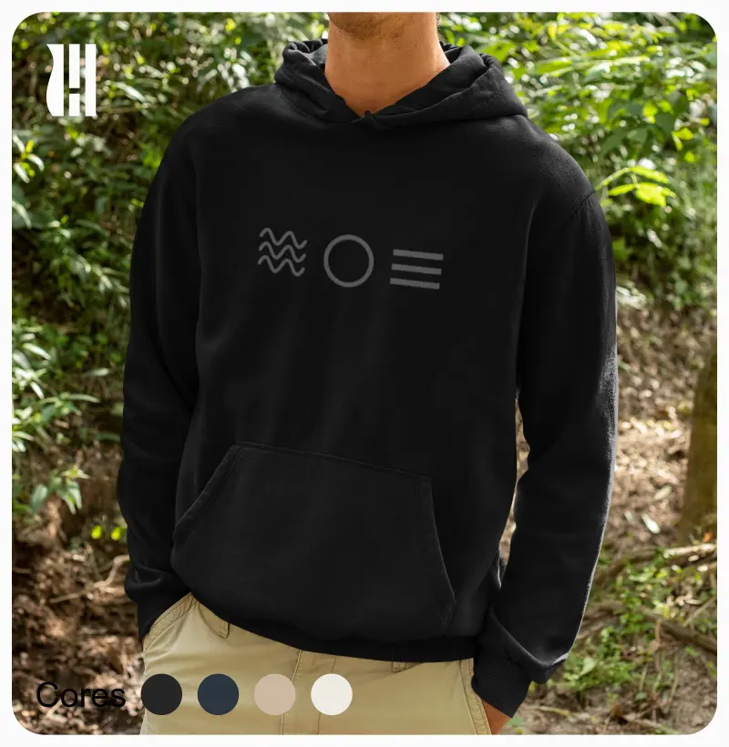 Moletom Hoodie Swim Bike Run Symbol