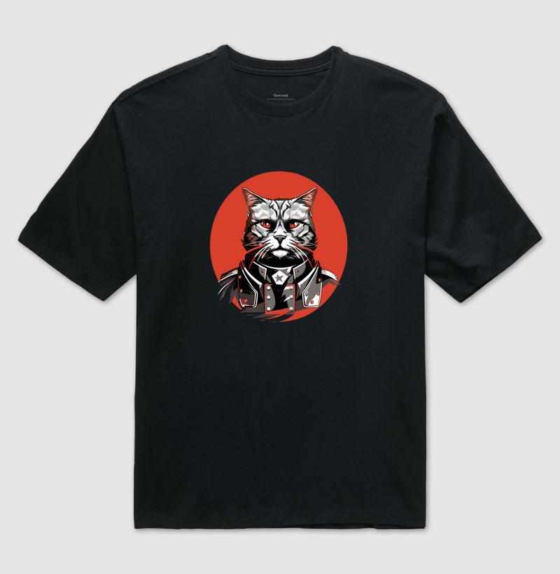 Camiseta Oversized Gato General