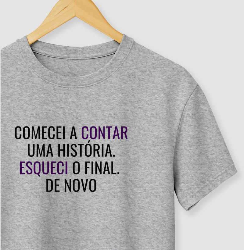 Comecei a contar uma história. Esqueci o final