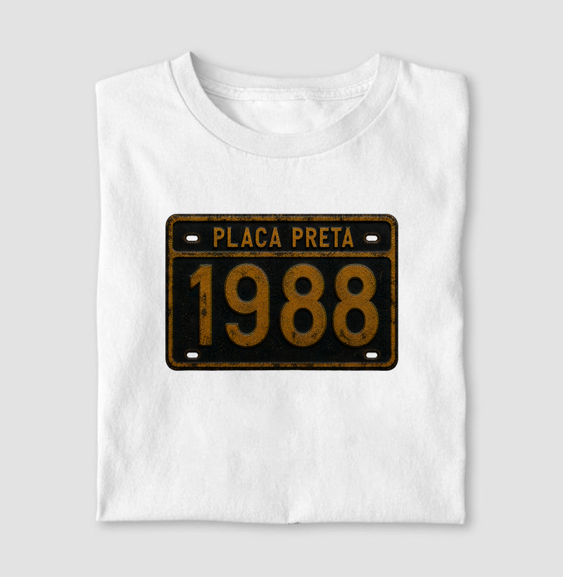 Camiseta Placa Preta 1988