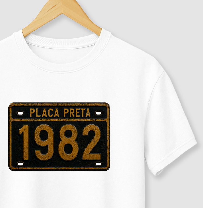 Camiseta Placa Preta 1982