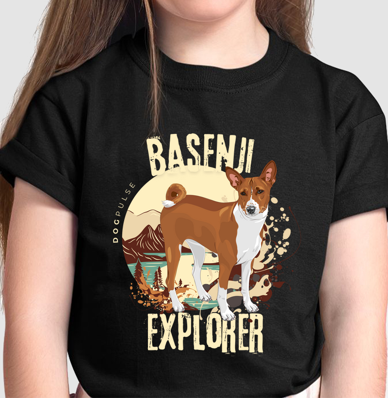 Camiseta Infantil Dog Pulse Basenji Explorer – Silent Tracker