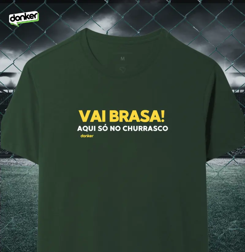 Vai brasa no churrasco