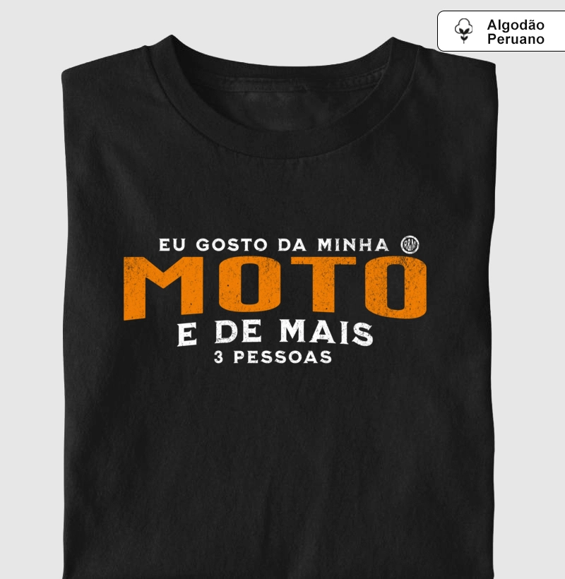 Eu gosto da minha moto e de mais 3 pessoas