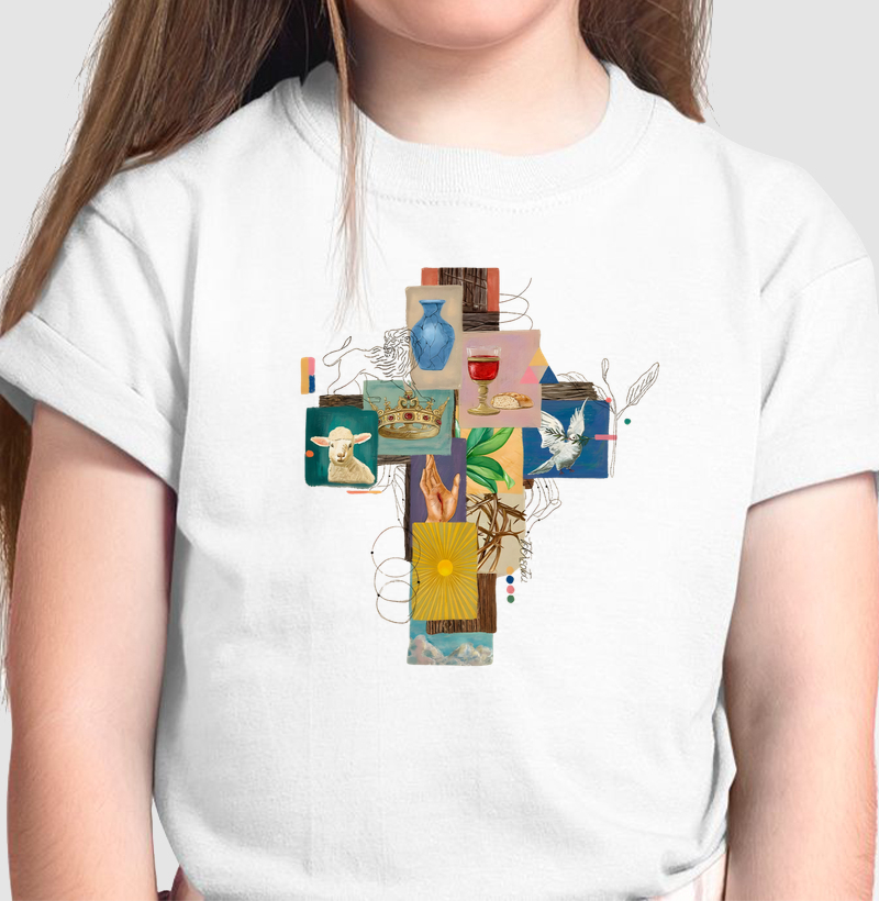 Camiseta Infantil Cruz Com Elementos