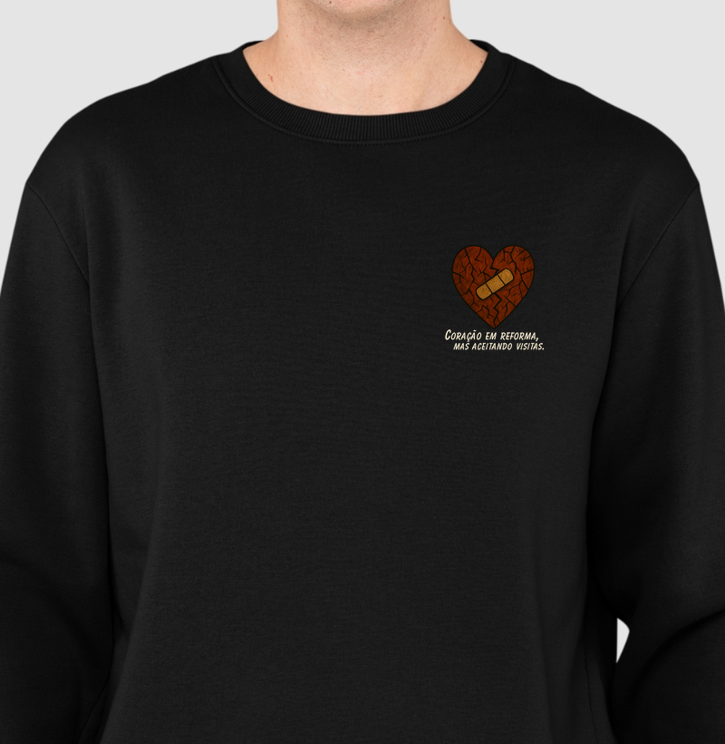Coração em reforma, mas aceitando visitas.