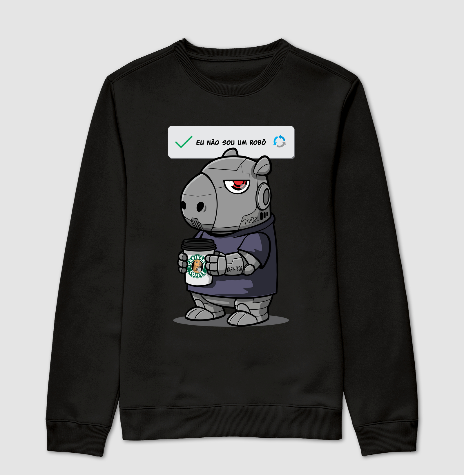 Camiseta Capivara Robô - Suéter Moletom