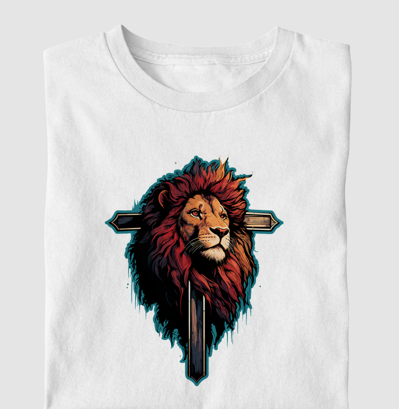 Camiseta Masculina Cruz Leão