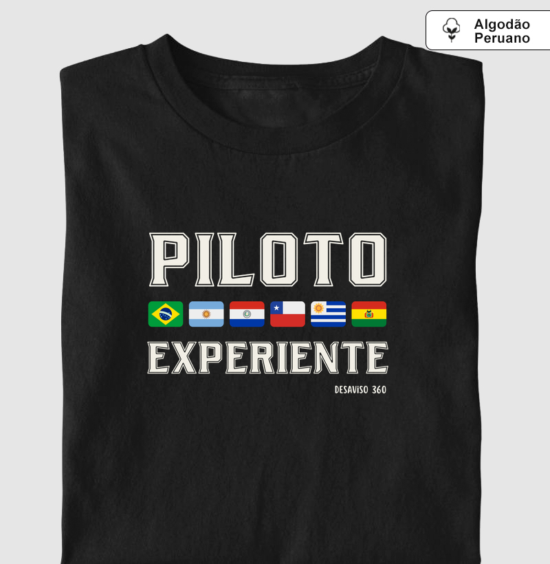 PILOTO EXPERIENTE DOIS - Camiseta Algodão Peruano
