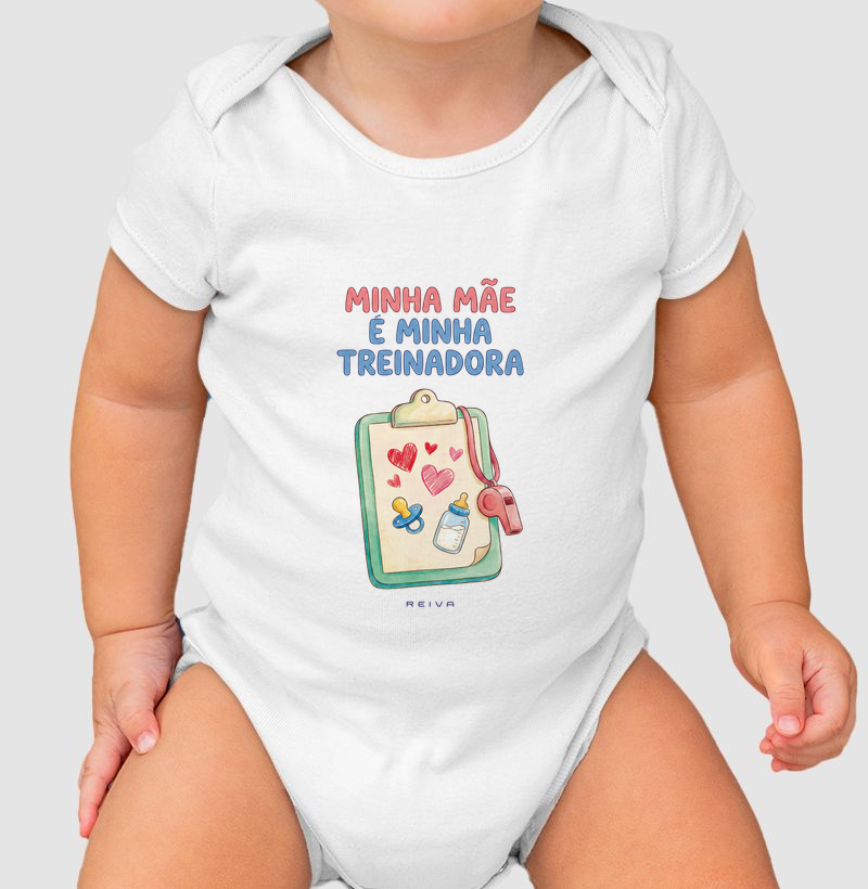 Body de Bebê Tênis: Minha Mãe, Minha Treinadora