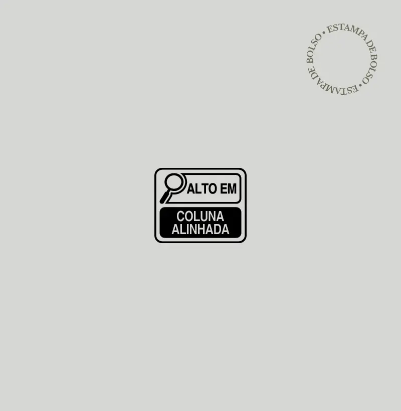 Alto em coluna alinhada