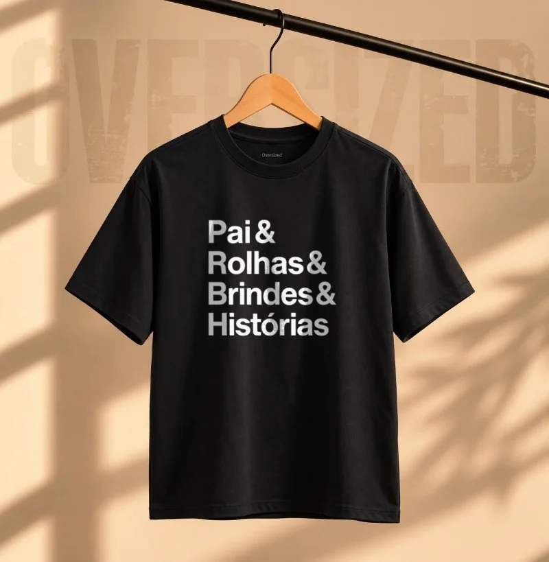 Camiseta Pai & Rolhas - Camiseta Oversized