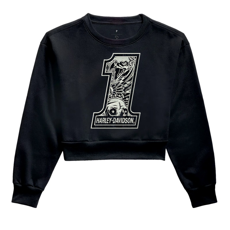 Moletom Cropped Harley Davidson Number One