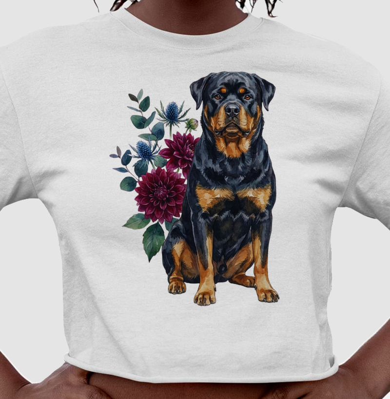 Rottweiler Floral Presença