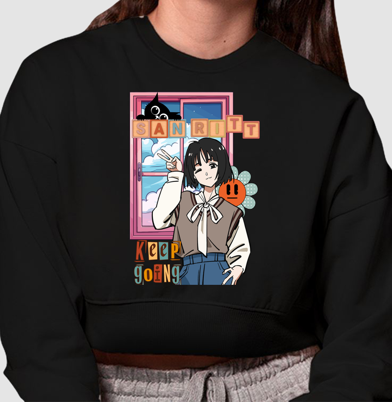 Cropped Moletom  S★R Keep Going 