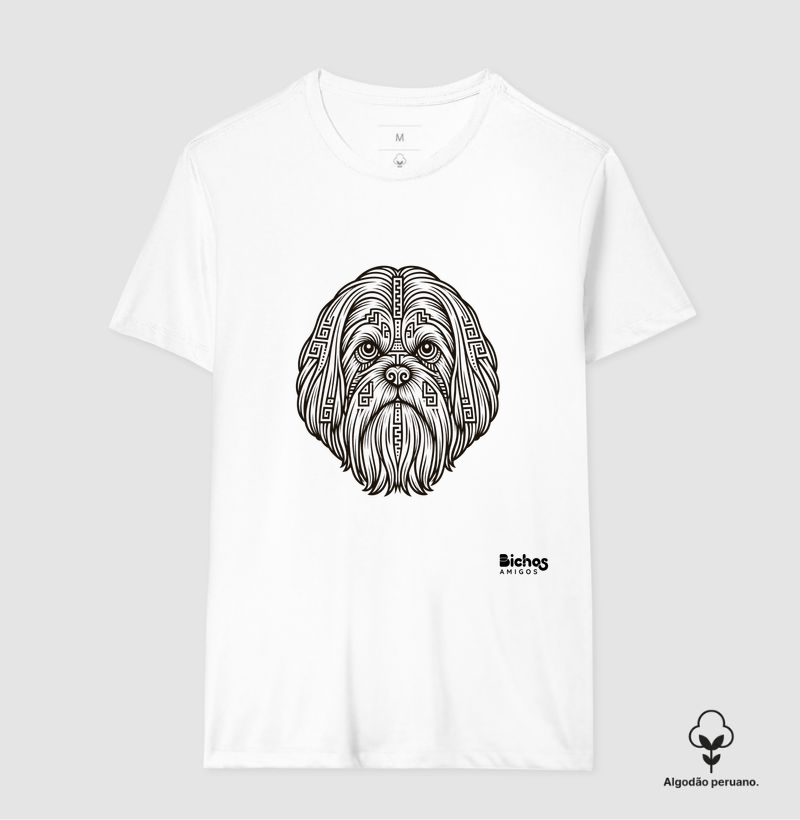 Ihasa-apso Inca - Camiseta Algodão Peruano