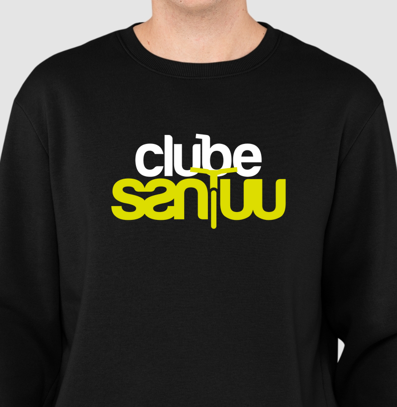 Moletom Sem Capuz Slim Unissex "Clube Santuu" - Big logo
