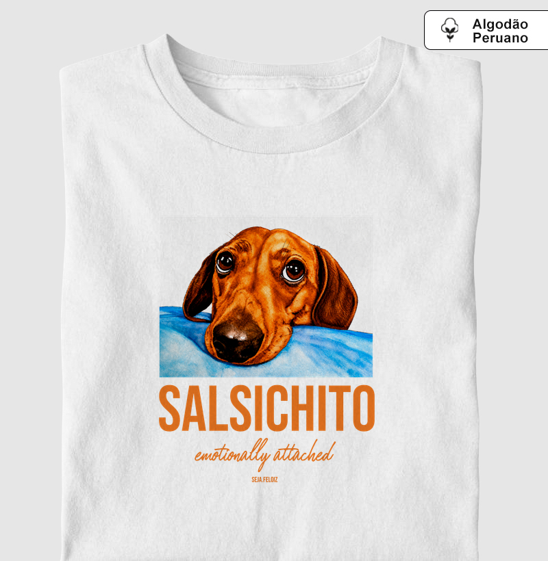 Salsichito Carente 🥺🐾 - Camiseta Algodão Peruano
