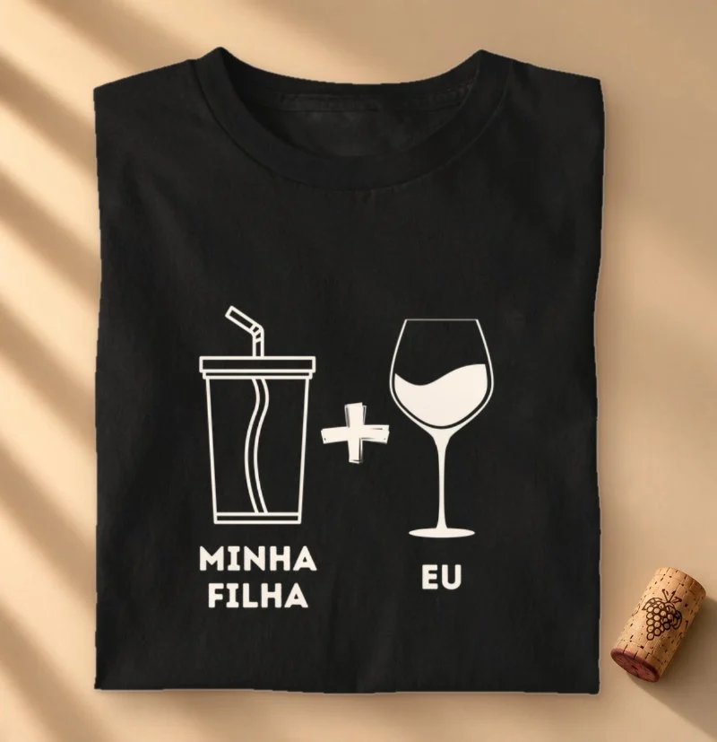 Camiseta  Vinho - Minha Filha e Eu