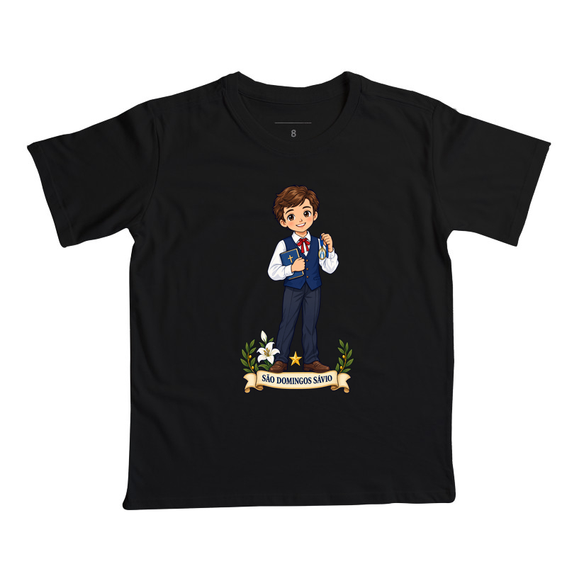 São Domingos Sávio estilo chibi - Camiseta Infantil