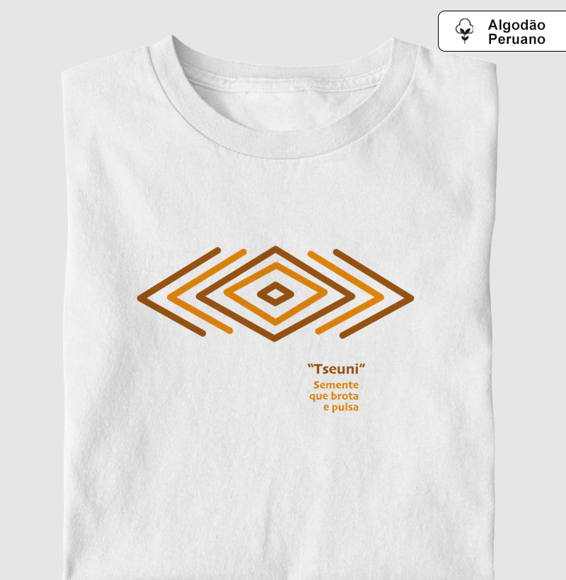 T-shirt Indígena- Grafismo "Tseuni"