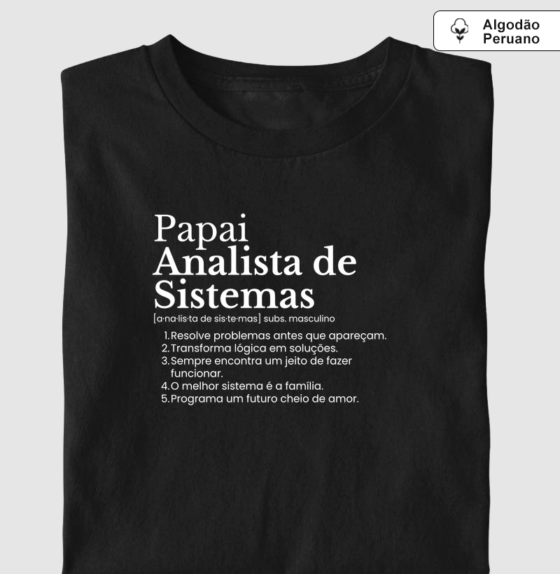 Papai Analista de Sistemas - definição (algodão peruano)