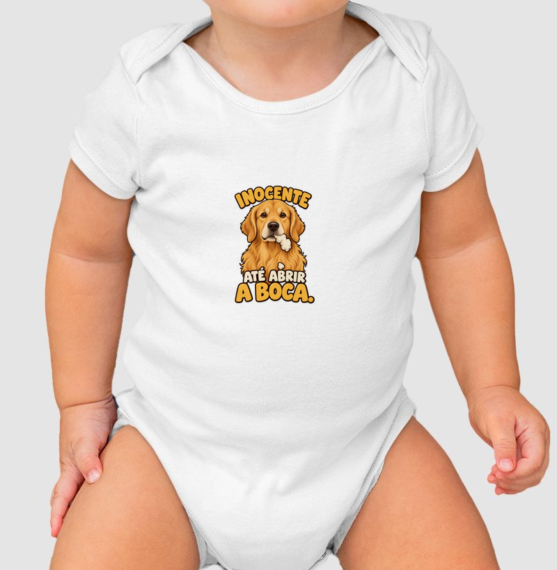 Inocente até abrir a boca. - Body Infantil