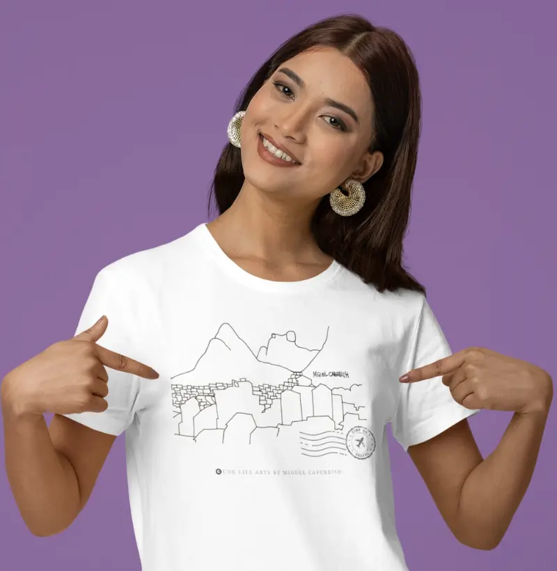 Camiseta Adulto Cartão Postal Rio Branca by Miguel Cavendish