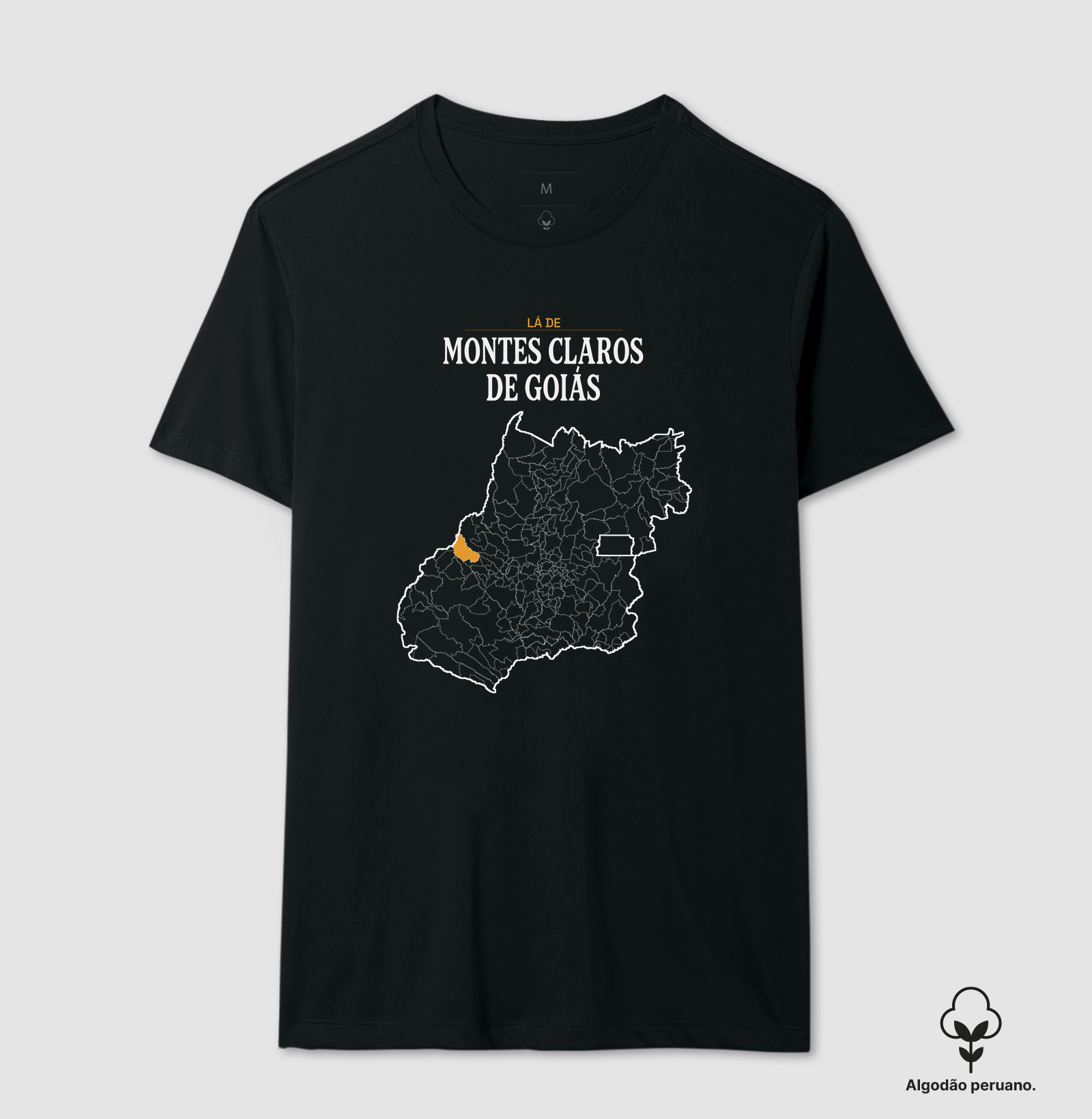 Montes Claros de Goiás | Território GO - Camiseta Algodão Peruano